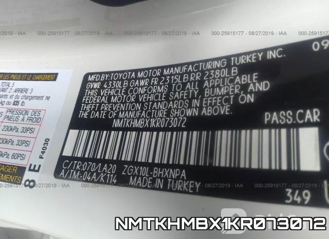 NMTKHMBX1KR073072 фото 9