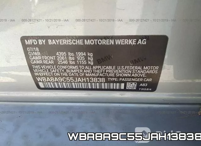 WBA8A9C55JAH13838 фото 10