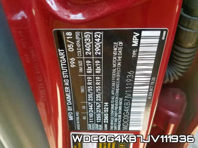 WDC0G4KB7JV111936 фото 2