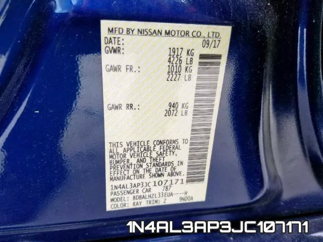 1N4AL3AP3JC107171 фото 2