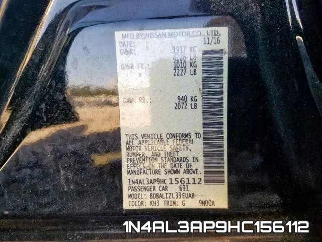 1N4AL3AP9HC156112 фото 2
