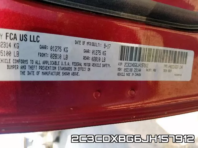 2C3CDXBG6JH157912 фото 2