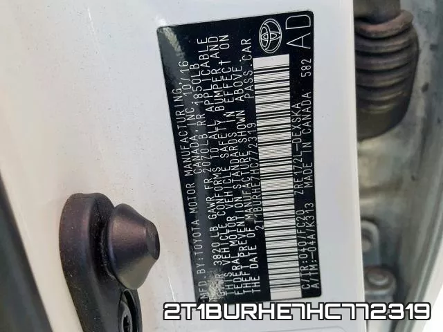 2T1BURHE7HC772319 фото 2