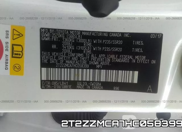 2T2ZZMCA7HC058399 фото 10