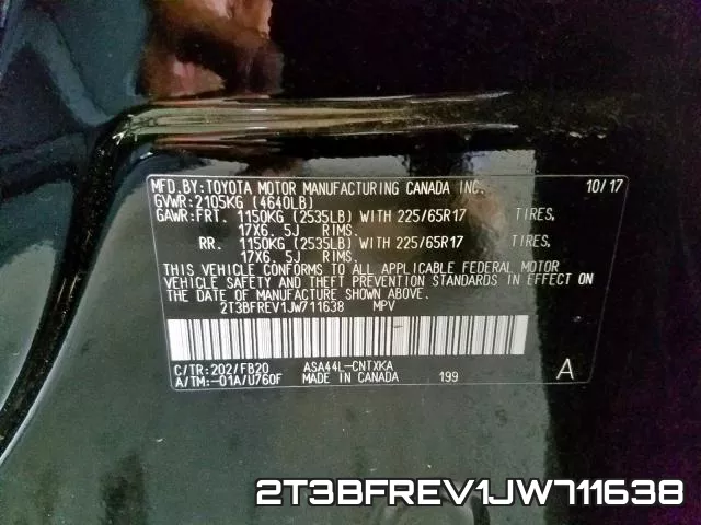 2T3BFREV1JW711638 фото 2