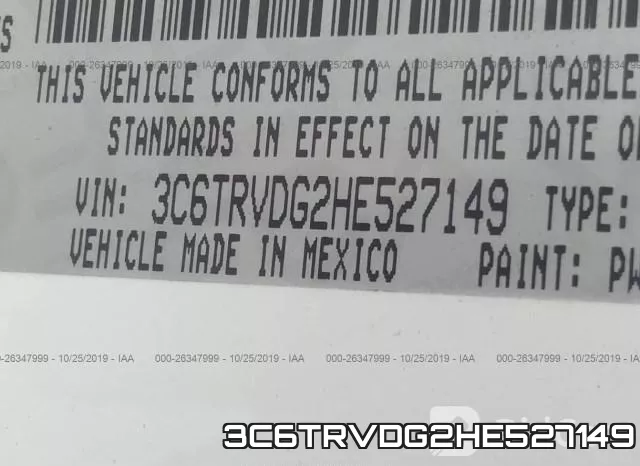 3C6TRVDG2HE527149 фото 10