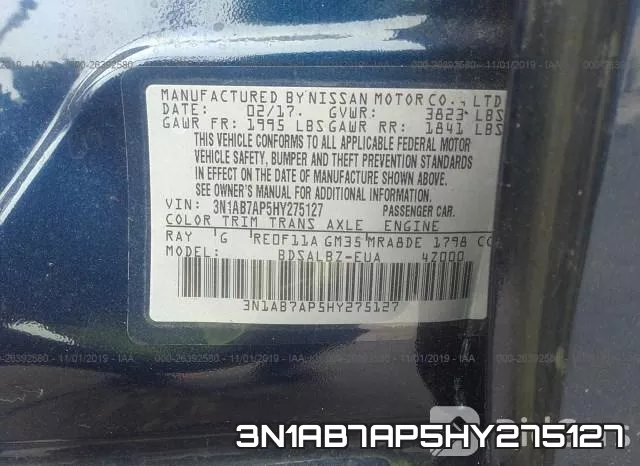 3N1AB7AP5HY275127 фото 10