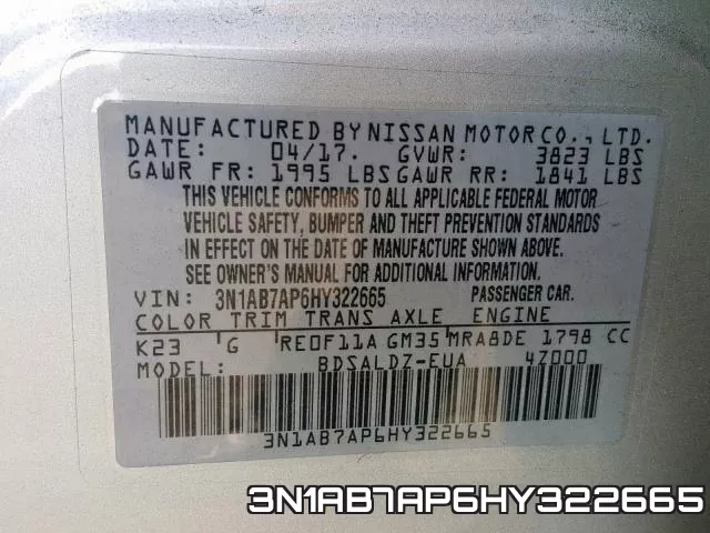 3N1AB7AP6HY322665 фото 2