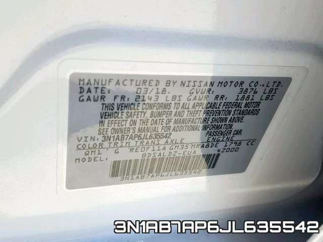 3N1AB7AP6JL635542 фото 2