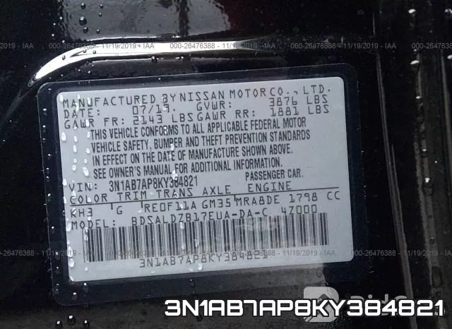 3N1AB7AP8KY384821 фото 10