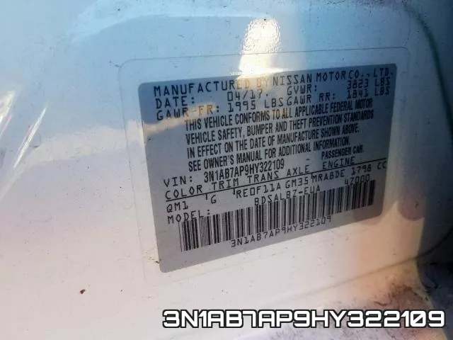 3N1AB7AP9HY322109 фото 2