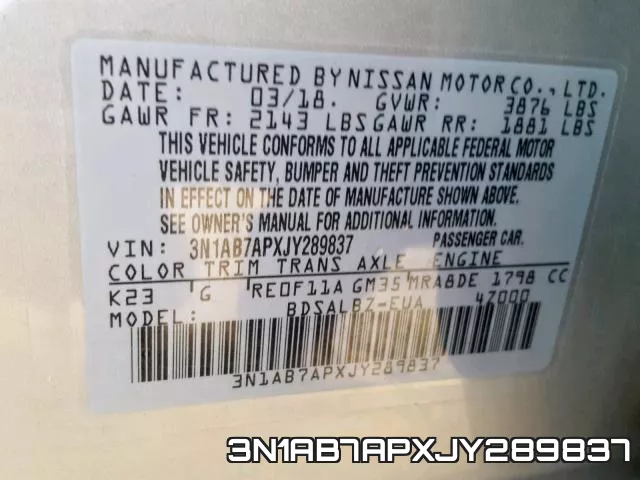3N1AB7APXJY289837 фото 2