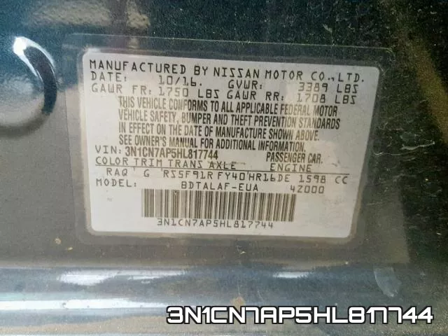3N1CN7AP5HL817744 фото 2