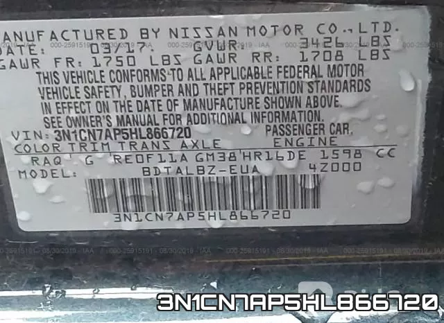 3N1CN7AP5HL866720 фото 10