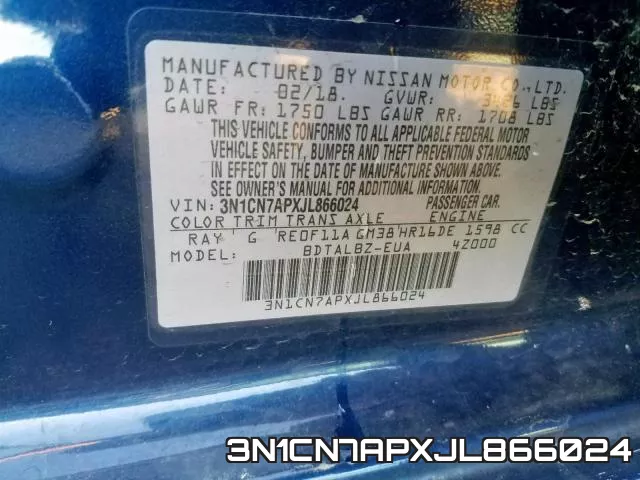 3N1CN7APXJL866024 фото 2
