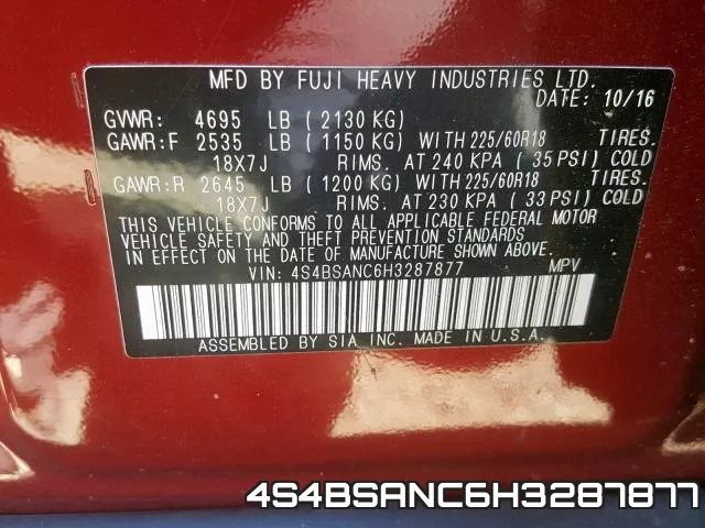 4S4BSANC6H3287877 фото 2