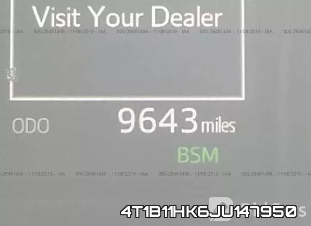 4T1B11HK6JU147950 фото 8