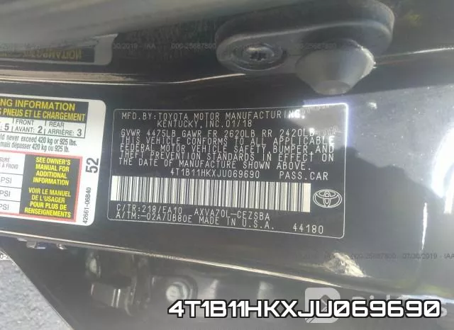 4T1B11HKXJU069690 фото 10