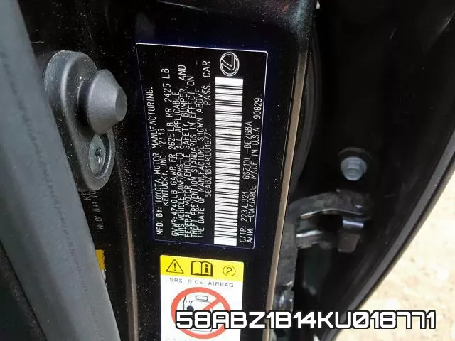 58ABZ1B14KU018771 фото 2