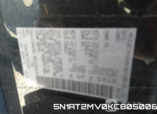 5N1AT2MV0KC805006 фото 10