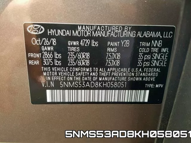 5NMS53AD8KH058051 фото 2