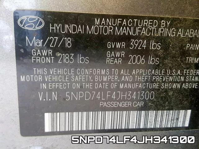 5NPD74LF4JH341300 фото 2