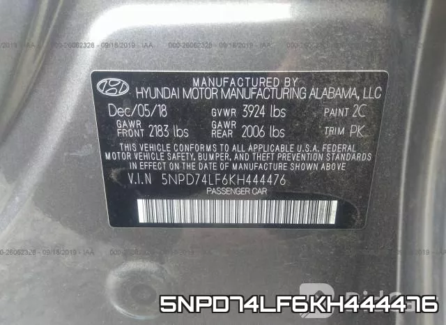 5NPD74LF6KH444476 фото 9