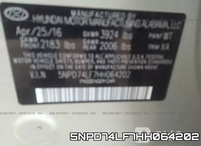 5NPD74LF7HH064202 фото 9