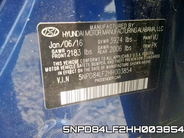 5NPD84LF2HH003854 фото 2