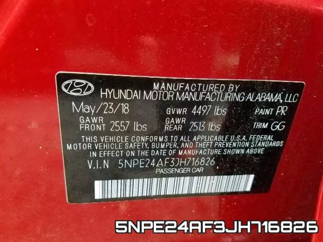 5NPE24AF3JH716826 фото 2