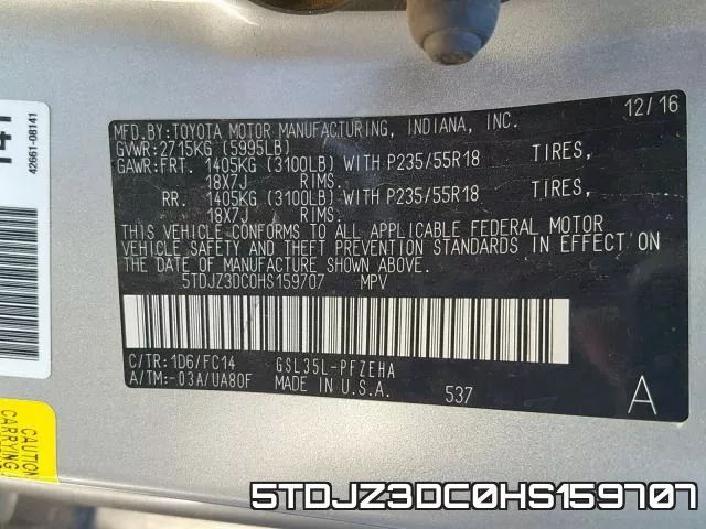 5TDJZ3DC0HS159707 фото 2