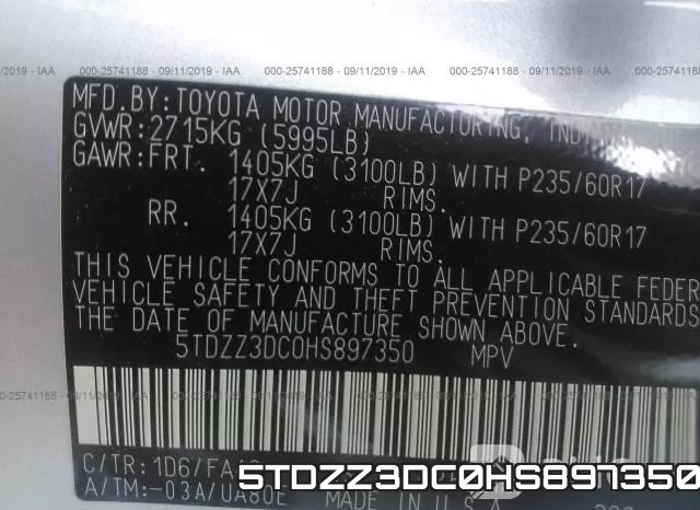 5TDZZ3DC0HS897350 фото 9