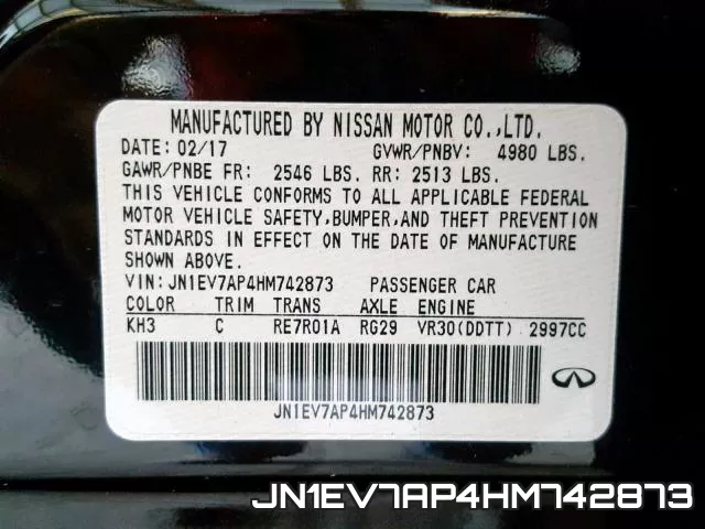 JN1EV7AP4HM742873 фото 2