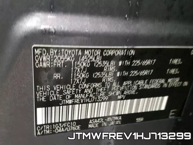 JTMWFREV1HJ713299 фото 2