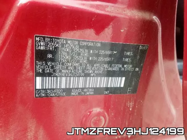 JTMZFREV3HJ124199 фото 2