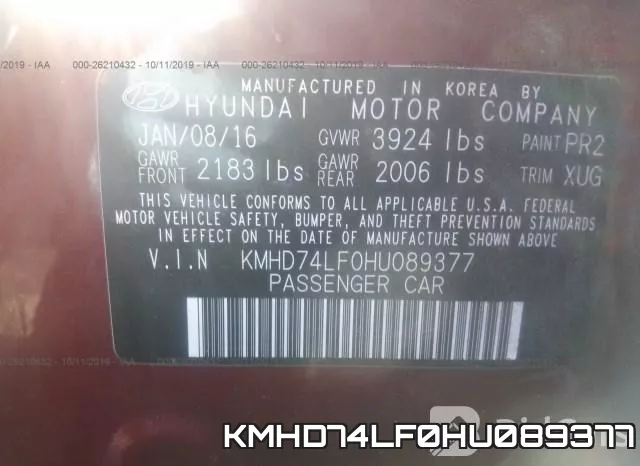 KMHD74LF0HU089377 фото 10