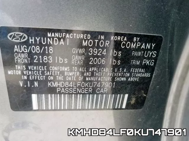 KMHD84LF0KU747901 фото 2