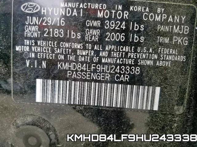 KMHD84LF9HU243338 фото 2