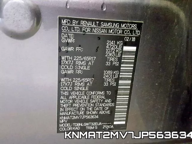 KNMAT2MV7JP563634 фото 2