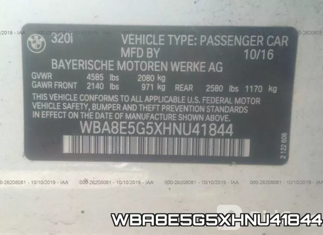 WBA8E5G5XHNU41844 фото 9