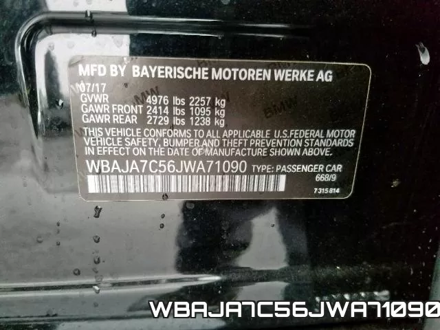 WBAJA7C56JWA71090 фото 2