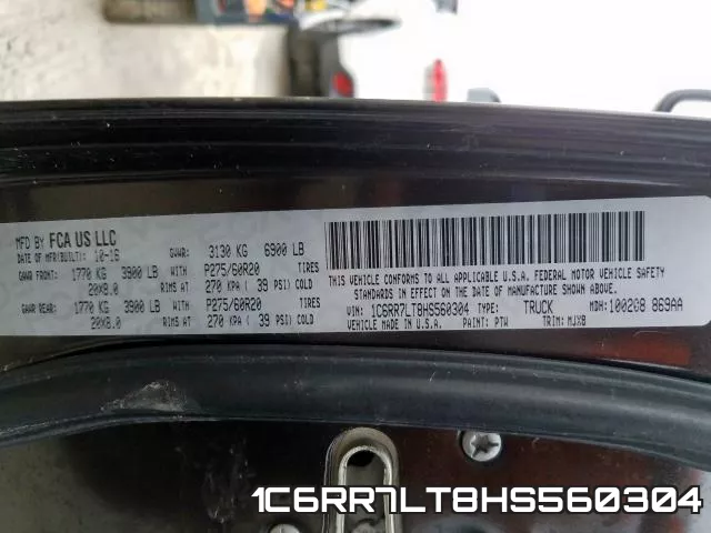 1C6RR7LT8HS560304 фото 2