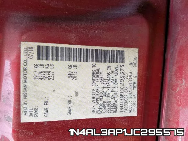 1N4AL3AP1JC295575 фото 2