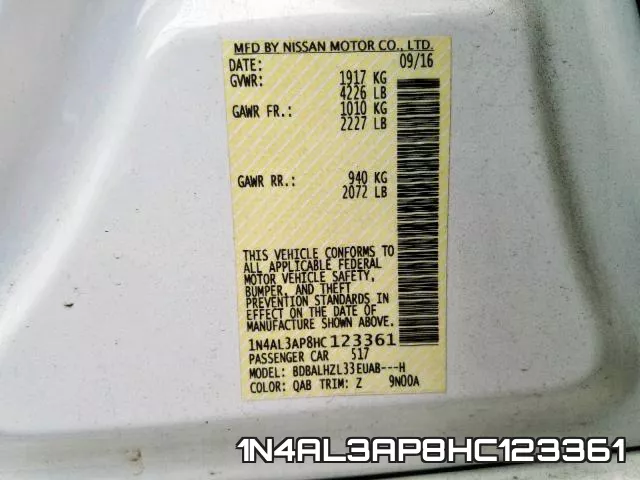 1N4AL3AP8HC123361 фото 2