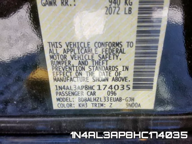 1N4AL3AP8HC174035 фото 2