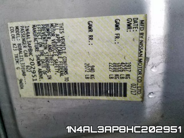 1N4AL3AP8HC202951 фото 2