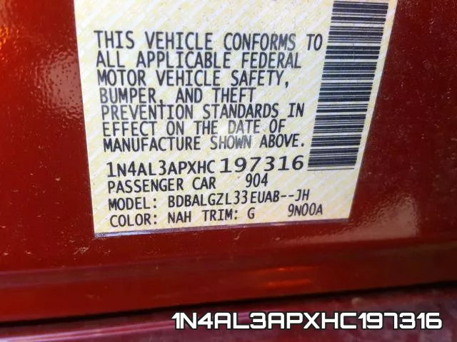 1N4AL3APXHC197316 фото 2