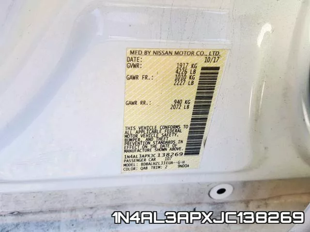 1N4AL3APXJC138269 фото 2