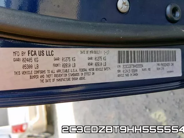 2C3CDZBT9HH555554 фото 2