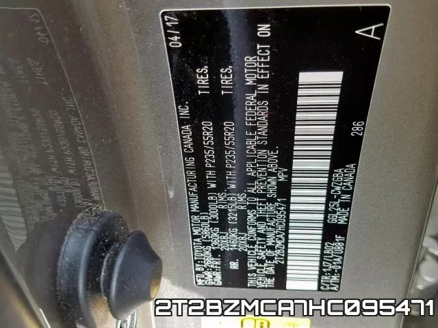 2T2BZMCA7HC095471 фото 2